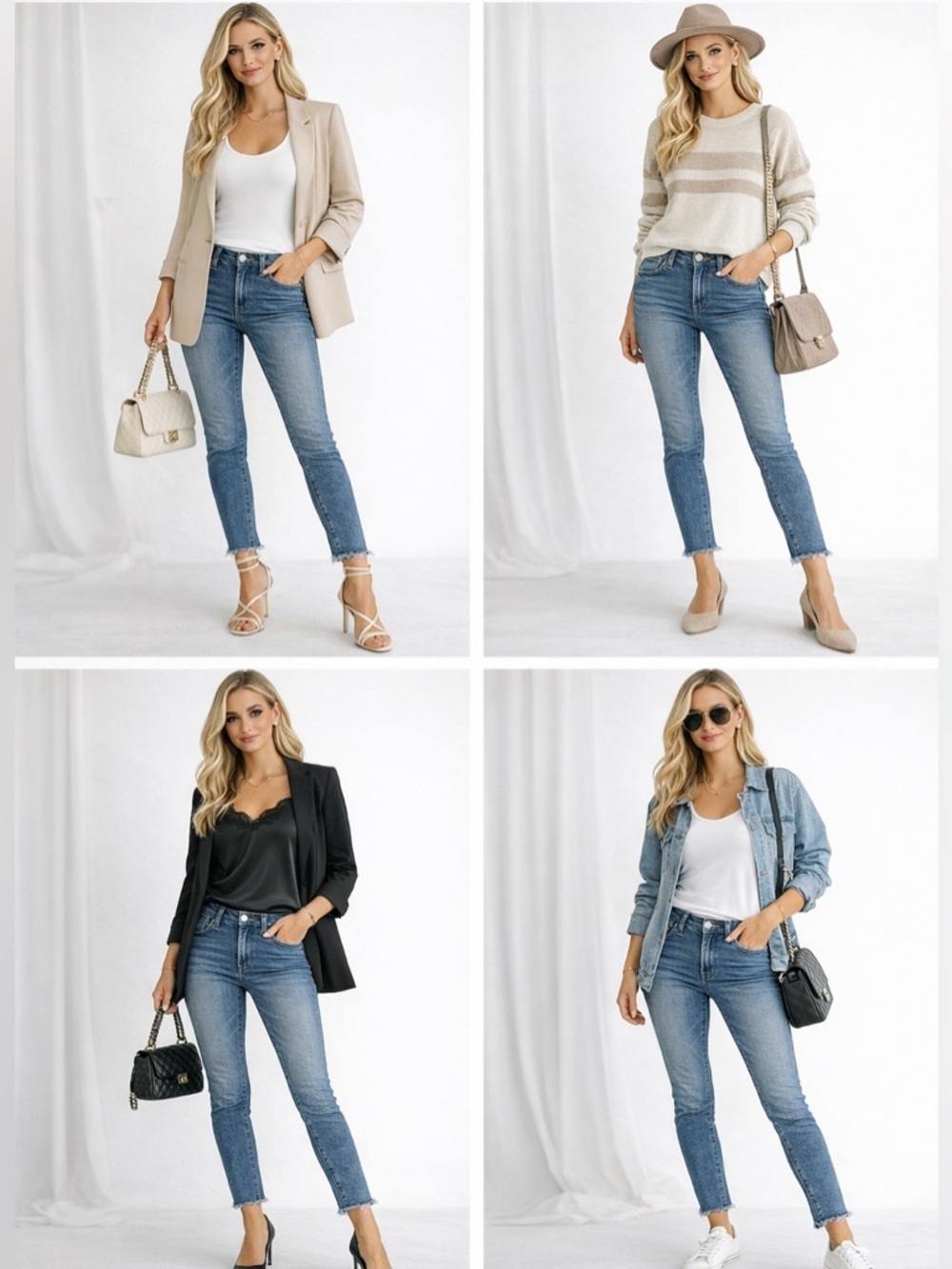 Joe's Jeans Medium Blue Straight Crop Jeans